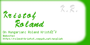 kristof roland business card